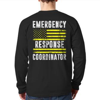 Emergency Response Coordinator 911 Operator Dispatcher Back Print Long Sleeve T-shirt | Mazezy UK