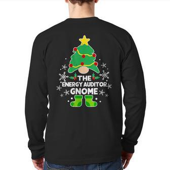 Energy Auditor Gnome Xmas Family Holiday Christmas Matching Back Print Long Sleeve T-shirt | Mazezy