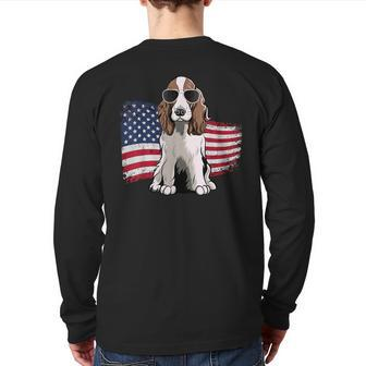 English Springer Spaniel Dog Breed Back Print Long Sleeve T-shirt | Mazezy