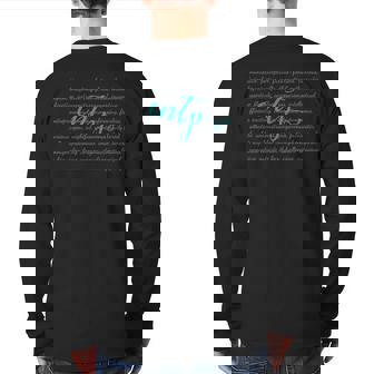 Entp Personality Type Extrovert Back Print Long Sleeve T-shirt | Mazezy