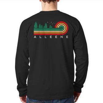 Evergreen Vintage Stripes Alleene Arkansas Back Print Long Sleeve T-shirt | Mazezy