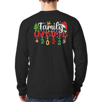 Family Christmas 2023 Matching Oufits Xmas Santa Elf Squad Back Print Long Sleeve T-shirt | Mazezy