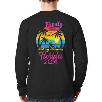 Family Vacation 2024 Florida Vacation Making Memories 2024 Back Print Long Sleeve T-shirt | Mazezy