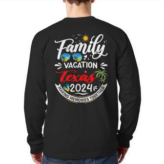 Family Vacation Texas 2024 Beach Summer Vacation 2024 Back Print Long Sleeve T-shirt | Mazezy