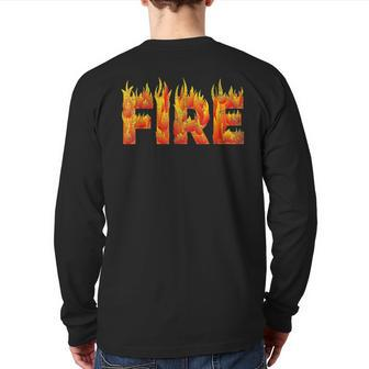 Fire And Ice Diy Last Minute Halloween Party Costume Couples Back Print Long Sleeve T-shirt - Seseable