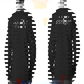 Foot Heartbeat Podiatrist Ecg Foot Care Nails Pedicure Back Print Long Sleeve T-shirt | Mazezy