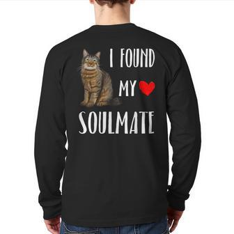 I Found My Soulmate Pixiebob Cat Lover Best Friend Back Print Long Sleeve T-shirt | Mazezy