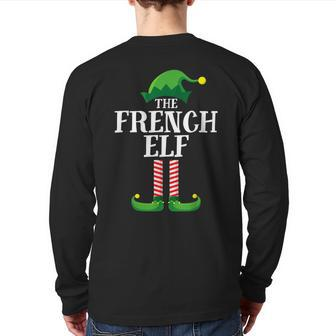 French Elf Matching Family Group Christmas Party Back Print Long Sleeve T-shirt - Monsterry AU