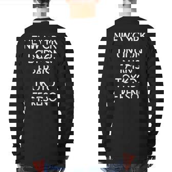 Fresno Worldclass Cities Back Print Long Sleeve T-shirt | Mazezy