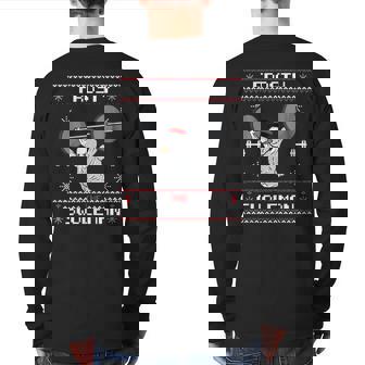 Frosty The Swoleman Ugly Christmas Sweater Snowman Gym Back Print Long Sleeve T-shirt - Thegiftio