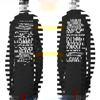 Fulfillment Associate Back Print Long Sleeve T-shirt | Mazezy