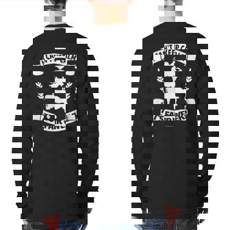 Fun State And County Fair Show Farm Animal Showing Quote Back Print Long Sleeve T-shirt | Mazezy