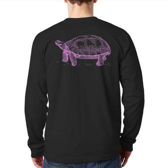 Fun Vintage Pink Tortoise Tortoise T Back Print Long Sleeve T-shirt | Mazezy