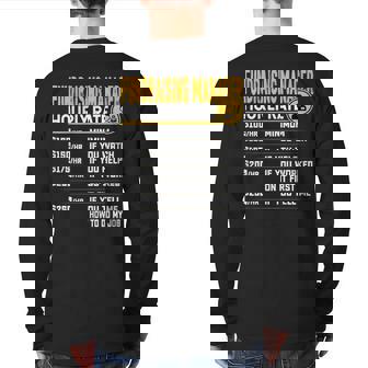 Fundraising Manager Hourly Rate Fundraising Director Back Print Long Sleeve T-shirt | Mazezy