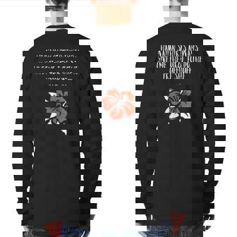 80S Shuffle Hawaiian Truffle Style Novelty Back Print Long Sleeve T-shirt | Mazezy