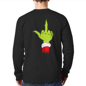 & Naughty Christmas Top Adult Humor Anti Christmas Back Print Long Sleeve T-shirt - Monsterry AU