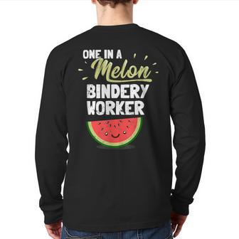Bindery Worker Back Print Long Sleeve T-shirt | Mazezy