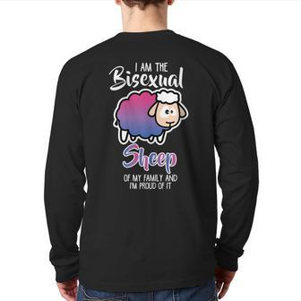 Bisexual Bi Pride Awareness Bisexual Sheep Back Print Long Sleeve T-shirt | Mazezy