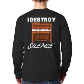 Celesta I Destroy Silence New Year Back Print Long Sleeve T-shirt | Mazezy