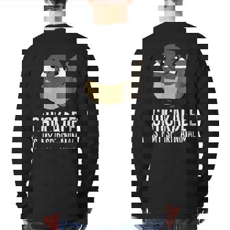 Chickadee Lover Chickadee Is My Spirit Animal Back Print Long Sleeve T-shirt | Mazezy