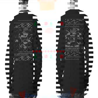 Christmas Ice Hockey Ugly Christmas Sweaters Back Print Long Sleeve T-shirt - Monsterry