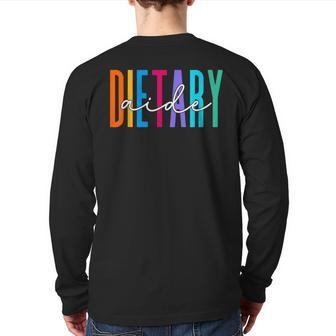 Dietary Aide Cool Appreciation Week Healthcare Back Print Long Sleeve T-shirt | Mazezy
