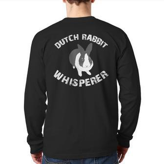 Dutch Rabbit Whisperer Bunny Apparel Back Print Long Sleeve T-shirt | Mazezy