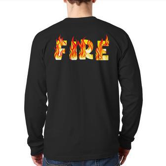 Fire And Ice Fire Couple Diy Costume Halloween Party Back Print Long Sleeve T-shirt - Seseable