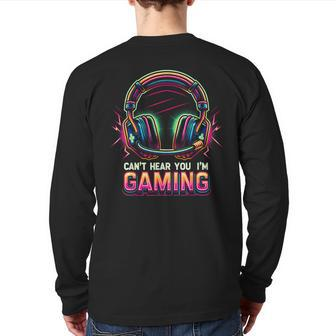 Gamer For Boys Ns Video Gaming Graphic Back Print Long Sleeve T-shirt - Monsterry