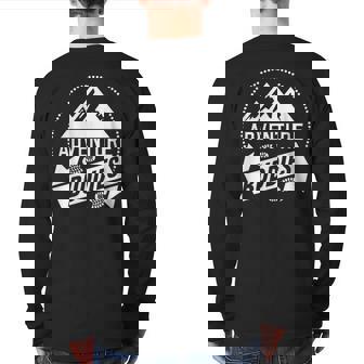 Hiker Hiking Adventure Buddies Camping Back Print Long Sleeve T-shirt | Mazezy