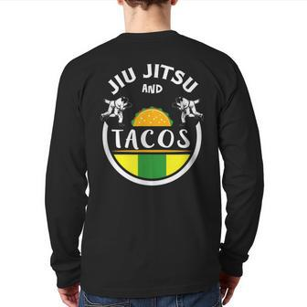 Jiu Jitsu Taco Brazilian Bjj Apparel Back Print Long Sleeve T-shirt | Mazezy