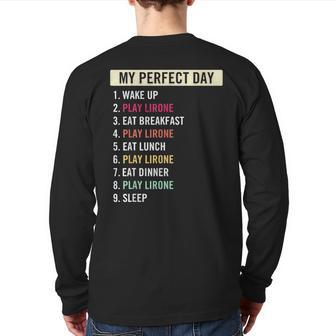 Lirone Quotes Lirone Music Instrument Lovers Back Print Long Sleeve T-shirt | Mazezy