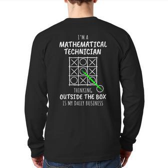 Mathematical Technician Back Print Long Sleeve T-shirt | Mazezy