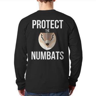 Numbat Graphic Banded Anteater Walpurti Australia Back Print Long Sleeve T-shirt | Mazezy