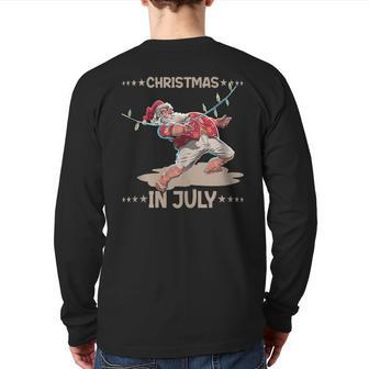 Party Christmas In July Summer Back Print Long Sleeve T-shirt - Monsterry UK