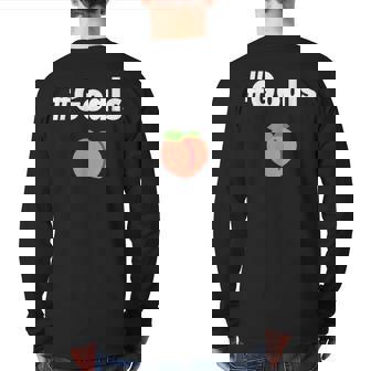 Peach Goals Gym Back Print Long Sleeve T-shirt | Mazezy