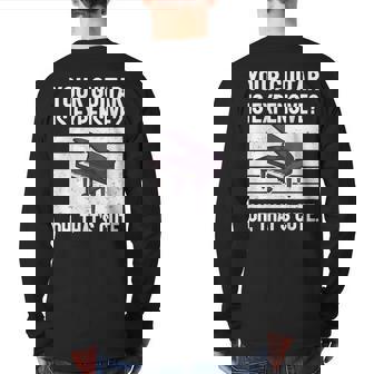 Piano Player Pianist Musician Saying I Guitar Back Print Long Sleeve T-shirt | Mazezy
