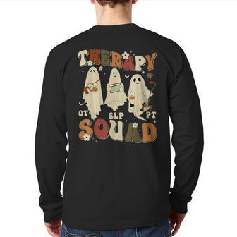 Therapy Squad Slp Ot Pt Team Halloween Therapy Squad Back Print Long Sleeve T-shirt - Seseable