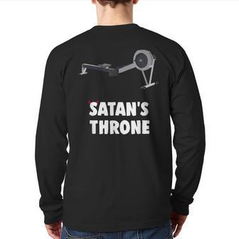 Rowing Satan's Throne Fun Crew Back Print Long Sleeve T-shirt | Mazezy