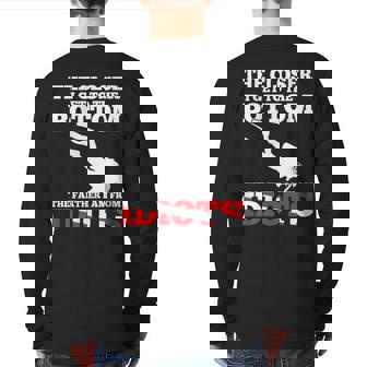 Scuba Diving Flag Dive Quote Scuba Diver Back Print Long Sleeve T-shirt | Mazezy