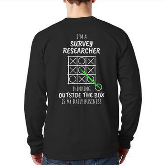 Survey Researcher Back Print Long Sleeve T-shirt | Mazezy