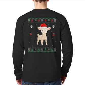 Ugly Xmas Sweater Style Matching Sheep Christmas Back Print Long Sleeve T-shirt | Mazezy DE