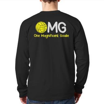Water Polo Ball Player One Magnificent Goalie Men Back Print Long Sleeve T-shirt | Mazezy