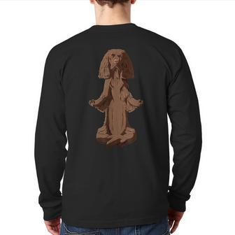 Yoga Dog Sussex Spaniel Back Print Long Sleeve T-shirt | Mazezy
