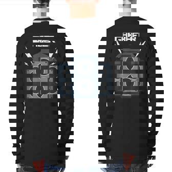 Gabber Hardcore Frenchcore Speedcore Hakkuh Raver Back Print Long Sleeve T-shirt | Mazezy