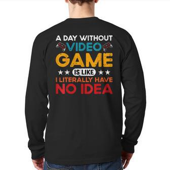 Gaming For Nage Boys 8-16 Year Old Christmas Gamer Back Print Long Sleeve T-shirt - Seseable