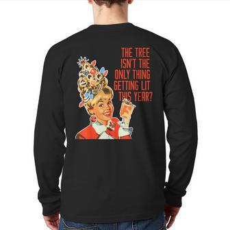 Getting Lit This Year Christmas Party Tree Back Print Long Sleeve T-shirt - Monsterry DE