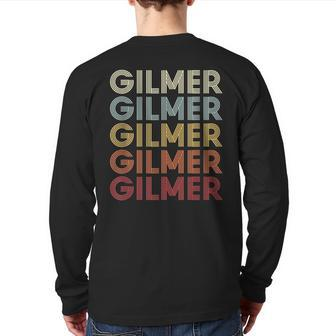 Gilmer Texas Gilmer Tx Retro Vintage Text Back Print Long Sleeve T-shirt | Mazezy