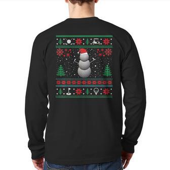 Golf Lover Golf Ugly Christmas Sweaters Back Print Long Sleeve T-shirt - Monsterry UK
