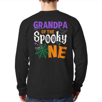 Grandpa Of The Spooky One Boy Halloween 1St Birthday Back Print Long Sleeve T-shirt - Thegiftio UK